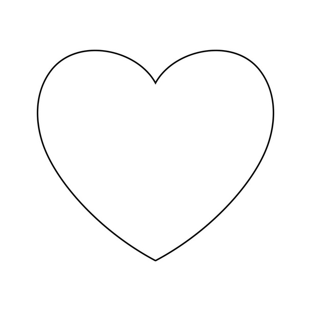 corazón amor romántico aislado icono - Vector, Imagen