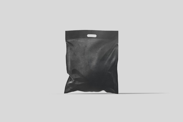 Tote Bag vászon anyagból készült ruhát bevásárló zsák gúnyolódni fel üres sablont izolált fehér háttér. 3D renderelés - Fotó, kép