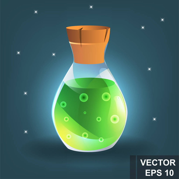 A game. Potion Cartoon button. Bright. Shine congratulation. Win. For your design. - Vector, afbeelding