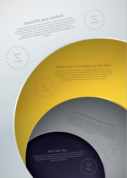 Vector template in modern design. Four plates in different color - Vector, Image
