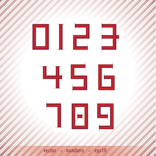 abstraktní čísla v retro stylu s diskrétní svlékl poza - Vektor, obrázek