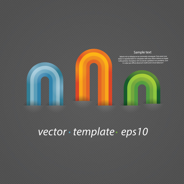 vektorové šablona s prostorem pro váš obsah. tři vlnité svlečený - Vektor, obrázek