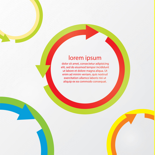 Vector template - two cycles. Simple modern template with space - Vector, imagen