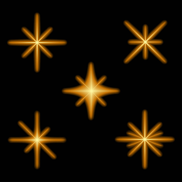 Brillantes estrellas de efecto de luz estallan con destellos
. - Vector, imagen