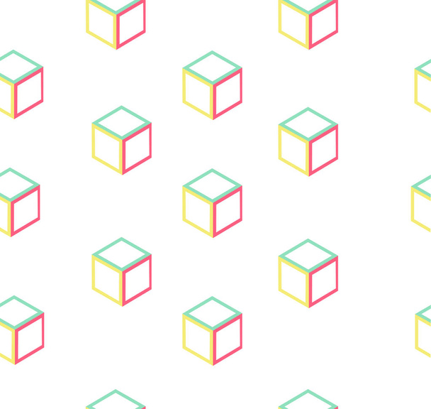 shape abstract box seamless pattern - Vektör, Görsel