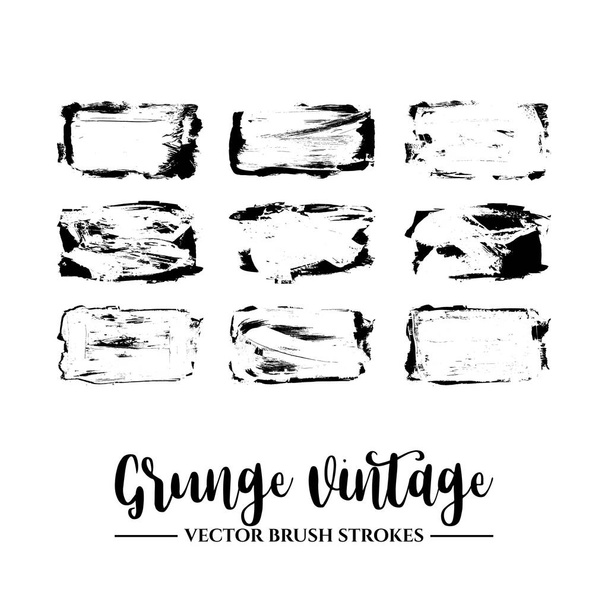 Abstraktní grungeové tahy štětce, vektorové pozadí - Vektor, obrázek