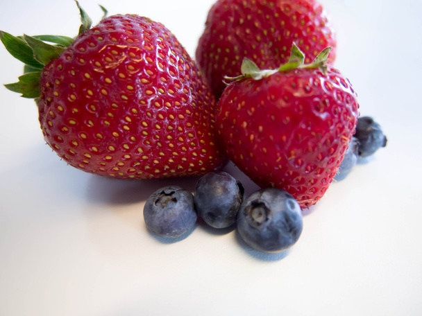Strawberries and Blueberries - Photo, Image