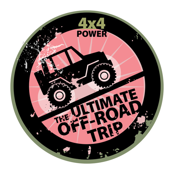Off-road abstract sticker - Вектор,изображение