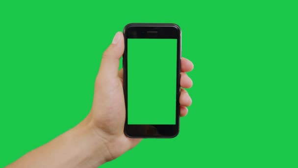 Klicken Sie auf Smartphone Green Screen - Filmmaterial, Video