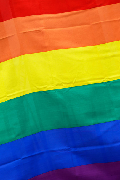 Rainbow flag close-up - Photo, Image
