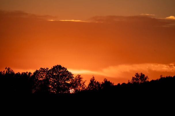 Romantic sunset with dramatic sky - Photo, image