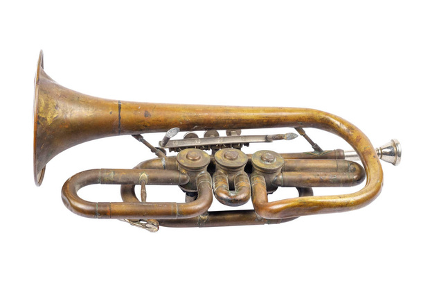 Old golden trumpet - Photo, Image