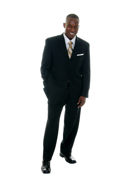 Business Man in Black Suit - Foto, afbeelding
