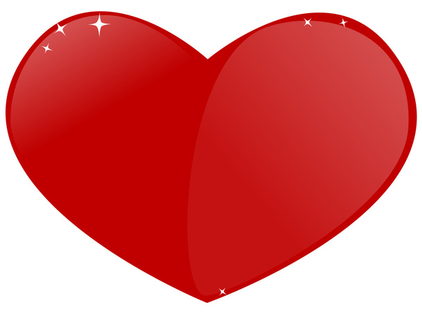 piros szív - Vektor, kép