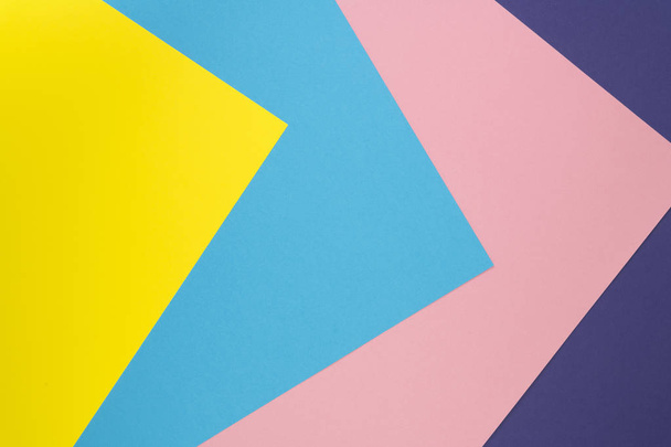 Texture de papier couleur pastel. Flat lay fond géométrique créatif. Pose plate
 - Photo, image