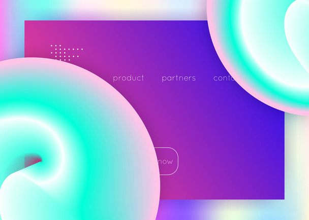 Liquid fluid with dynamic elements and shapes. Landing page. - Vettoriali, immagini