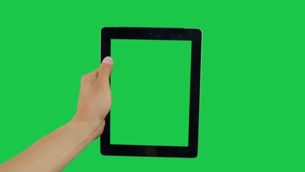 Kliknij Cyfrowy ekran zielony tablet - Materiał filmowy, wideo
