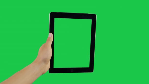 Swipe Digital Tablet Green Screen - Footage, Video