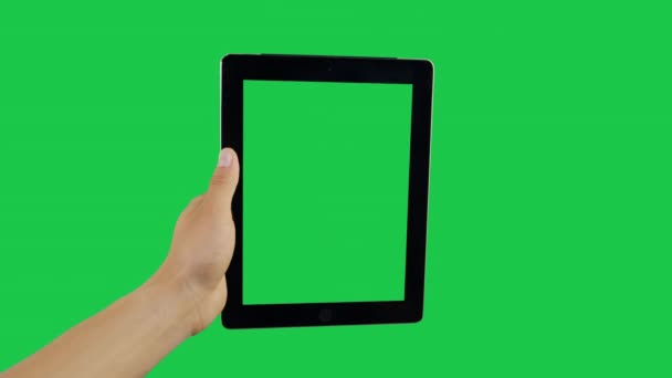 Swipe Digital Tablet Green Screen - Footage, Video