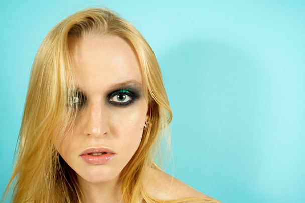 Oční make-up s zelené stíny - Fotografie, Obrázek