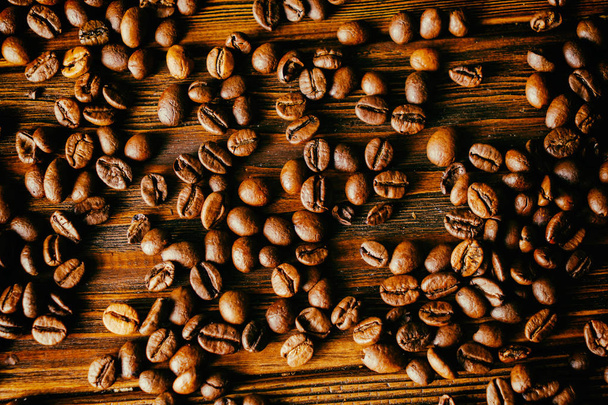 grains de café sur le fond de la table
 - Photo, image