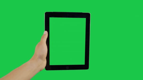 Ζουμ ψηφιακό tablet πράσινη οθόνη - Πλάνα, βίντεο