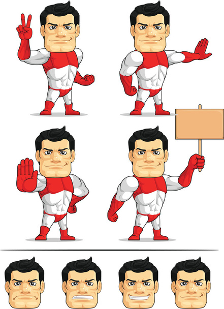 Superhero Customizable Mascot 7 - Vector, Image