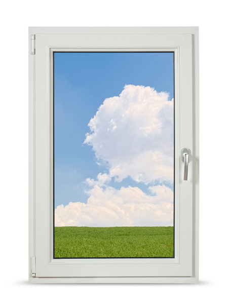 PVC-Fenster mit Clipping-Pfad - Foto, Bild