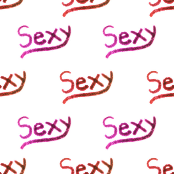Sexy Word Motif Seamless Pattern - Foto, immagini