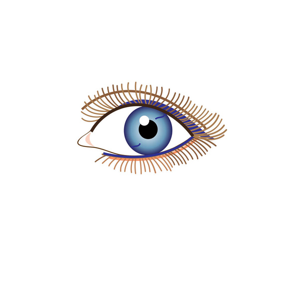 Illustration vector sign beautiful eye looking at you - Vector, Imagen