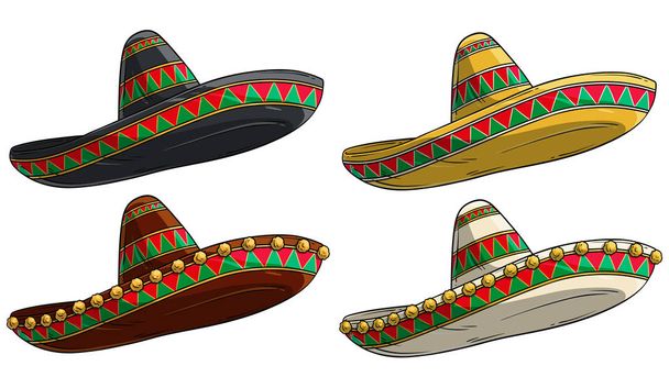 Dibujos animados tradicional sombrero mexicano vector
 - Vector, imagen