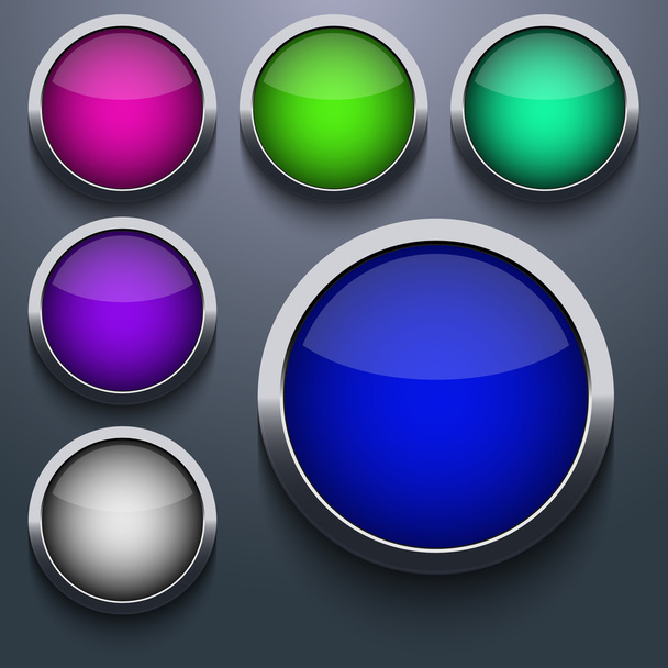 Vector web button set design on gray background. Eps10 - Vector, Image