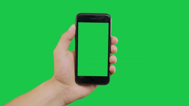 Posunout smartphone zelenou obrazovku - Záběry, video