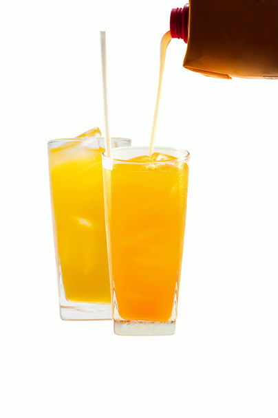 glass of freshly orange juice - Photo, Image