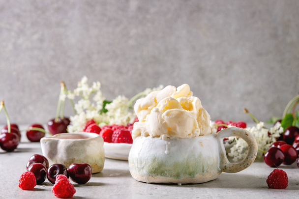 Ricotta gelato ice cream - Photo, Image