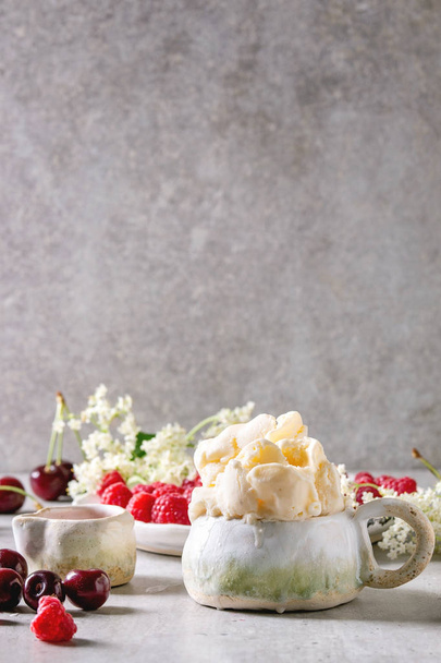 Ricotta gelato ice cream - Фото, изображение