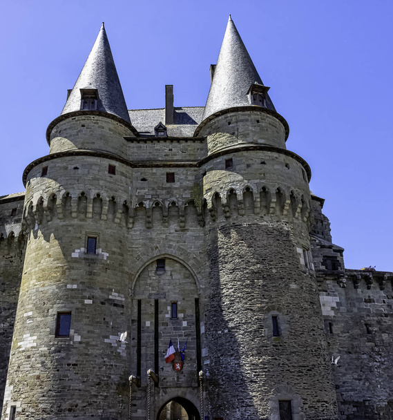 Chateau de Vitre - castillo medieval en la ciudad de Vitr, Bretaña, Francia en 1 Junio 2019
 - Foto, Imagen