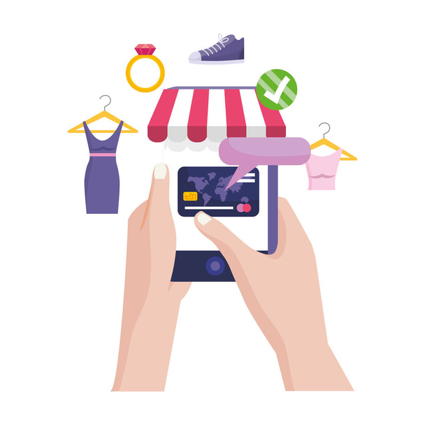 Design delle icone dello shopping online - Vettoriali, immagini