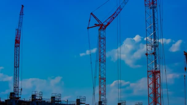 東京で建設中のクレーンのタイムラプス - 映像、動画