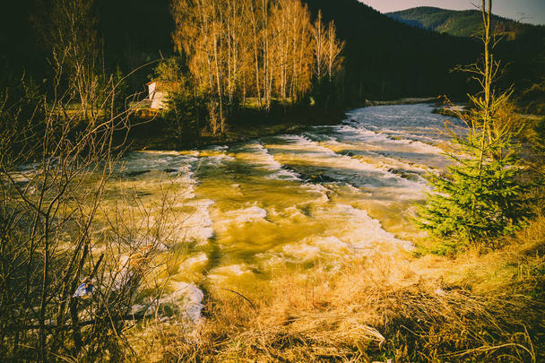 Beautiful mountain river, fabulous landscape - Photo, Image