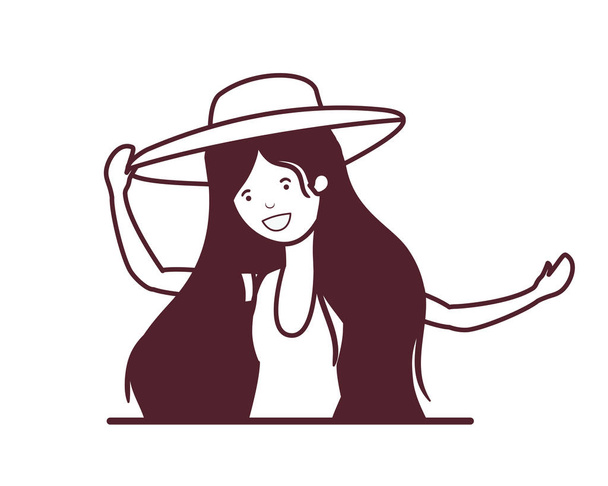 silhouette de femme avec maillot de bain sur fond blanc
 - Vecteur, image