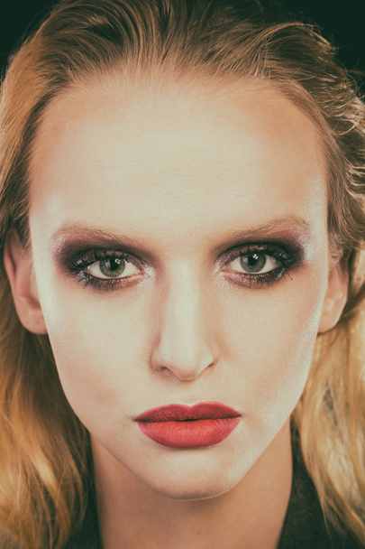 Beautiful female eye close-up, make-up - Foto, Imagem