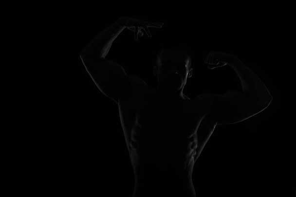 bodybuilding corps noir et blanc
 - Photo, image