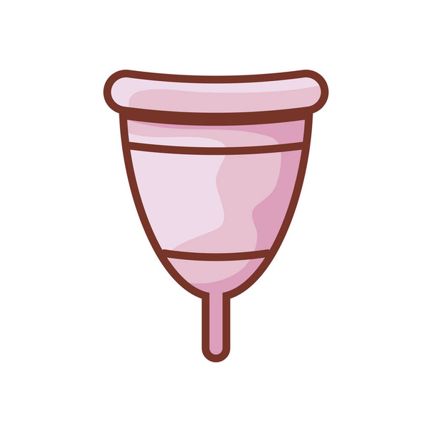menstrual cup female isolated icon - Vector, Image