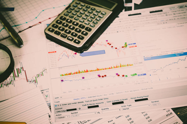 Background theme financial markets, forex analysis - Photo, Image