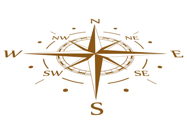 Brown compass vector compressed - Vector, Image