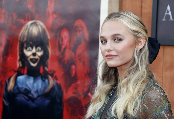 actress Madison Iseman at the Los Angeles premiere of 'Annabelle Comes Home' held at the Regency Village Theatre in Westwood, USA on June 20, 2019. - Zdjęcie, obraz