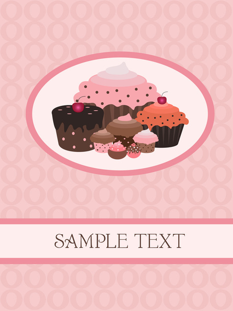 Cupcake design - Vector, Image