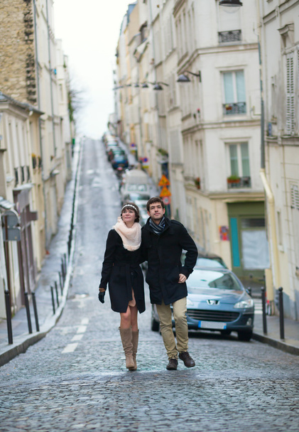 Dating couple walking in Paris - Photo, Image