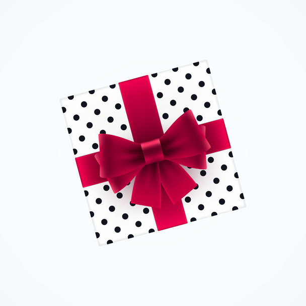Gift box with red bow - Vector, Image